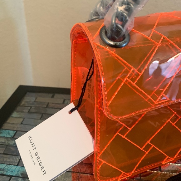 - Kurt Geiger London Rainbow Shop Mini Kensington Transparent Shoulder Bag - Picture 2 of 10